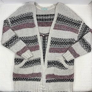 Maurice’s open-front knit cardigan with pockets; Size XL